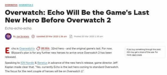 星空体育APP网站-*
守望先锋WeFun免费游戏加速 暴雪《守望先锋》最后一位英雄 也只剩抄袭了(图1) 星空体育APP网站-*
守望先锋WeFun免费游戏加速 暴雪《守望先锋》最后一位英雄 也只剩抄袭了(图1)